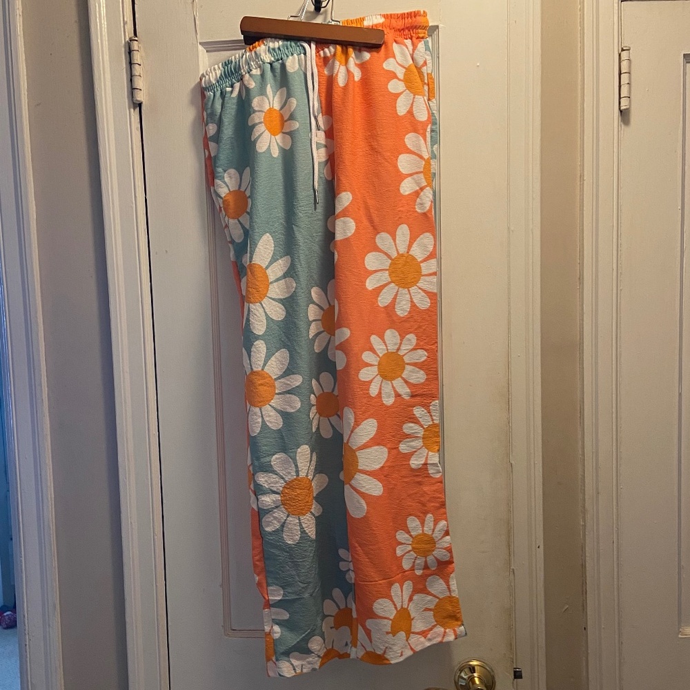 Lilipretty Bright Color Flower Pants
